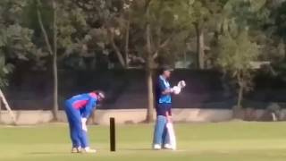 DHONI amp TIWARY BATTING JHARKHAND VS HYDERABAD VIZAY HZARE TROPHY [upl. by Lagas]