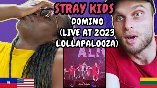 REACTION TO Stray Kids 스트레이 키즈  Domino Live at Lollapalooza Paris 2023  FIRST TIME HEARING [upl. by Cati]