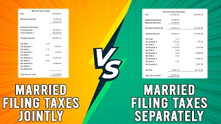 Married Filing Taxes Jointly vs Separately  Which Is Better What Are The Differences [upl. by Rusticus]