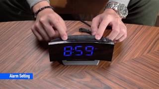 Mpow 5 LED Display Projection Alarm Clock with FM Radio [upl. by Eustace521]