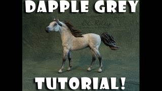 How to Paint a Dapple Grey Model Horse Tutorial [upl. by Nilram459]