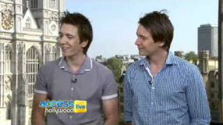 Access Hollywood Live Oliver amp James Phelps Share Fond Memories Of Working On quotHarry Potterquot [upl. by Gnni]