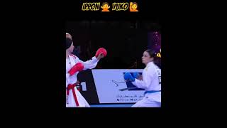 Why Not Red Belt get ippon   Karate fight Tournament  female Kumite shorts karate girls [upl. by Tyrone493]