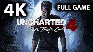 Uncharted 4 Remastered Full Game Walkthrough  No Commentary PS4 PRO 4K 60FPS [upl. by Ewnihc]