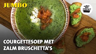 Wat eten we Courgettesoep met zalmbruschettas [upl. by Ainyt839]