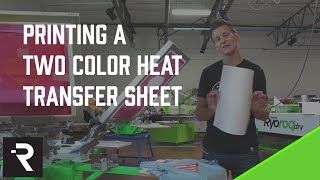 How to Screen Print Printing Two Color Plastisol Heat Transfer Sheets [upl. by Naples346]