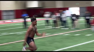 KoolAid McKinstry runs 40yard dash with broken footMy Movie 60 [upl. by Aicilav]