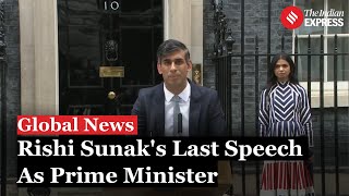 Rishi Sunak Steps Down As Party Leader Apologises To Voters In Downing Street Address [upl. by Keeryt965]