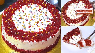 Red Velvet Cake Recipe  Without Cream Cheese Egg And Oven [upl. by Lozano33]