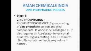 Zinc Phosphating ProcessStep by StepAMAN CHEMICALS INDIA [upl. by Dymphia910]