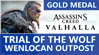 Assassins Creed Valhalla Mastery Challenge  Wenlocan Outpost Trial of the Raven Gold Medal [upl. by Monjan]