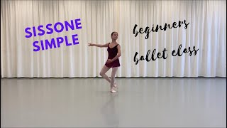 httpswwwprimaballetclasscom Sissone Simple  Centre  Left  Beginners [upl. by Beyer]