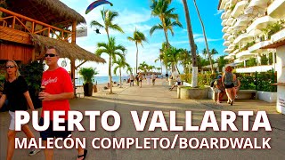 Malecón de Puerto Vallarta completo 18042023 Full Walking Tour Puerto Vallarta Boardwalk [upl. by Salita]