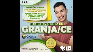 CONCURSO DE GRANJACE  ATUALIDADES  PROF BRANDO [upl. by Eeliah]