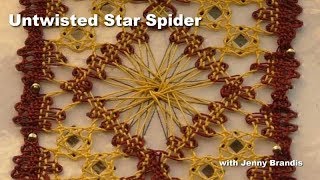 Bobbin lace tutorial with Jenny Brandis  Untwisted Star Spider [upl. by Paula]