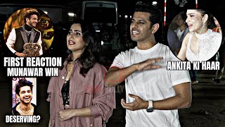 Neil Bhatt and Aishwarya Sharma FIRST REACTION after Munawar Faruqui Declare BB17 Winner [upl. by Spector]