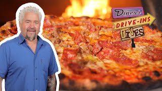 Guy Fieri Chows Down at Red Wagon Pizza in Minneapolis  Diners DriveIns and Dives  Food Network [upl. by Sidhu995]