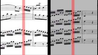 BWV 1050  Brandenburg Concerto No5 Scrolling [upl. by Mariken]