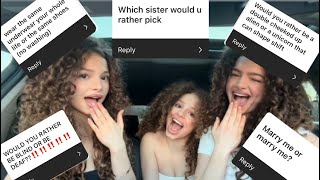 TRIPLET STORYTIME AND WOULD YOU RATHER Kalogeras Sisters [upl. by Friede]