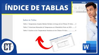 Como HACER un INDICE de TABLAS en Word [upl. by Akcirderf]