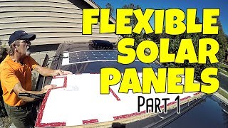 ETFE Flexible Solar Panel Installation  Part 1 [upl. by Noxin90]