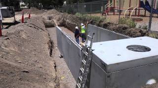 20000 Gallon Storm Vault Installation Reno Nevada [upl. by Nilatak725]