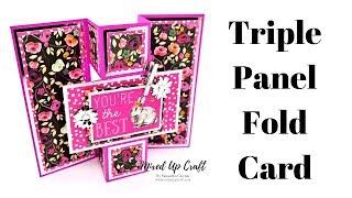 Triple Panel Fold Card  Fun Fold Cards  Mixed Up Craft [upl. by Rafaj]