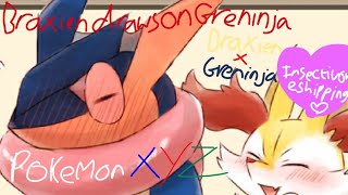 Braxien draws on Greninja  Pokémon comic [upl. by Aliuqehs]