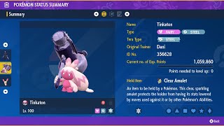 Tinkaton Support  Duos  7 Star Serperior Raid  Pokemon ScarletViolet [upl. by Elocel749]