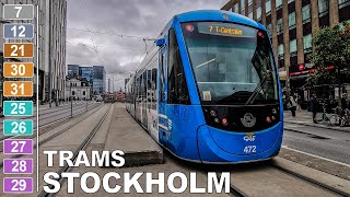 🇸🇪 Stockholm Trams amp Light Rails  All the Lines 2020 4K [upl. by Vashtee]