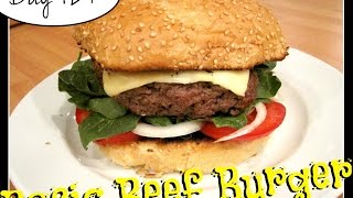 Basic Beef Burger Recipe Food Challenge DAY 127 [upl. by Teriann945]