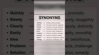 Synonym synonyms useful synonyms dailyusesynonymes usefulphrases [upl. by Loram]