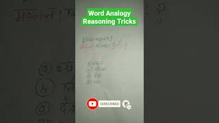 Sadrishyta reasoning  Word analogy reasoning tricks shorts [upl. by Snoddy343]