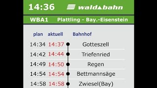 Bahnansagen Waldbahn  WBA1  Plattling  Bayerisch Eisenstein  Ingrid MetzNeun [upl. by Chae44]