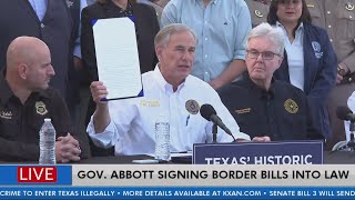 Gov Abbott signs 3 borderrelated bills into law [upl. by Amathist]