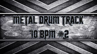 Easy Metal Drum Track 70 BPM HQHD [upl. by Ynnod]