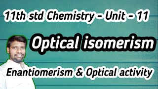 Optical isomerism  11th chemistry  Unit  11 chemistrywithmohan9293 [upl. by Kutchins124]