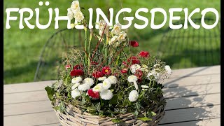 Frühlingsdeko I Frühlingsfrisch im Pflanzkorb byhuki [upl. by Willetta321]