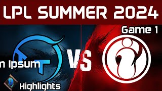 TT vs IG Highlights Game 1 LPL Summer 2024 TT Gaming vs Invictus Gaming by Onivia [upl. by Frederic820]