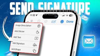 How to Send Signature on Email on iPhone  Add Email Signature on iPhone Mail App [upl. by Ydnamron]