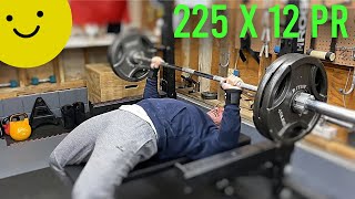 NEW PR 225 Bench Press For 12 Reps  Road To 315 [upl. by Naed]