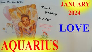 AQUARIUS JANUARY 2024 AFTER THIS EYE TO EYE CONTACT HE WILL FALL FOR YOU Aquarius Tarot Reading [upl. by Yasnyl80]