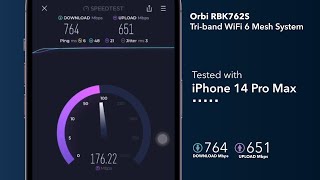 Netgear Orbi RBK762S Triband WiFi 6 Mesh System  AX5400 Speed Test [upl. by Durstin]