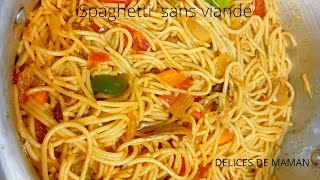 spaghetti à la sauce tomate sans viandespaghetti bolognaise spaghetti bolognese [upl. by Naot]