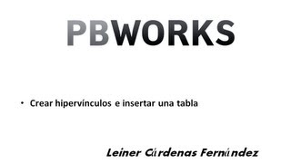 Insertar hipervínculo y tabla en una wiki pbworks [upl. by Artek266]