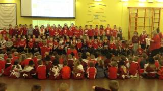 Caerau Primary School  Year 3 amp 4  St Davids Day Performance 2016 [upl. by Skyla530]