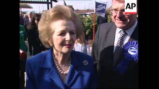 UK DORSET MARGARET THATCHER CAMPAIGNS FOR CONSERVATIVE PARTY [upl. by Olotrab]