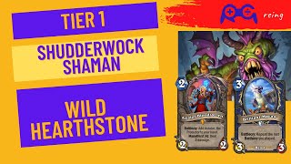 Shudderwock Shaman is Forever Tier 1  Wild  Hearthstone  March of the Lich King [upl. by Enniroc784]