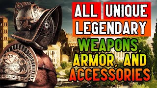 Expeditions Rome  All Unique Weapons Armor and Accessories Legendary Items of Asia Minor [upl. by Girardo159]