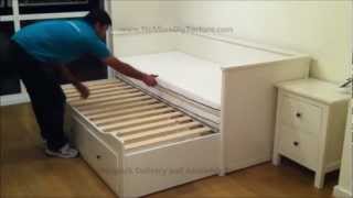 IKEA Hemnes Day Trundle Bed with 3 Drawers White [upl. by Griswold]